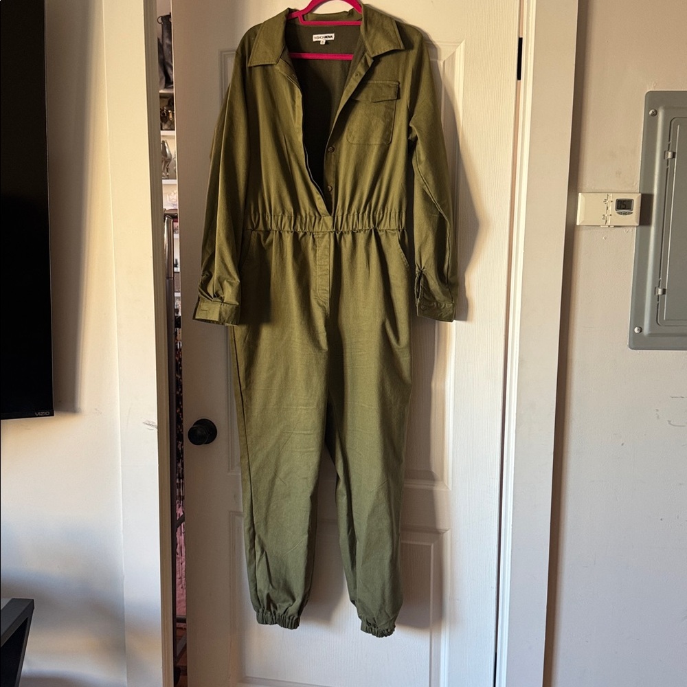 Fashion Nova Olive Green Jumpsuit